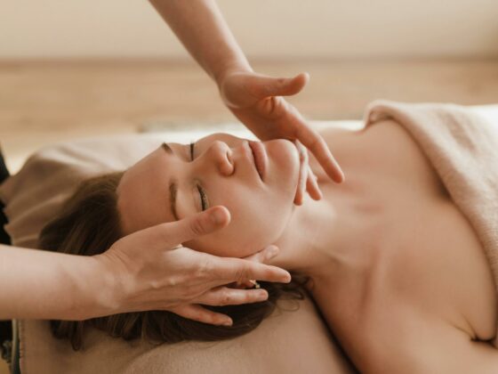 Guest enjoying a relaxing massage