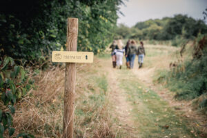 Footpaths and walks surrounding The Meadows at Polehanger Farm, luxury glamping, Bedfordshire near London.