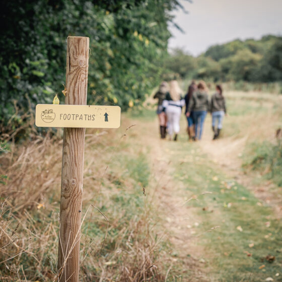 Footpaths and walks surrounding The Meadows at Polehanger Farm, luxury glamping near London.